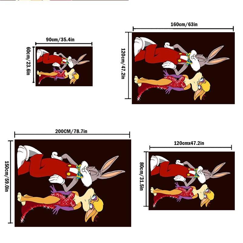 Bugs Bunny & Lola Bunny Looney Tunes Stampa Artistica Poster Tappetino da Ufficio Decorazione per la Casa Regalo per Halloween e Natale LD141