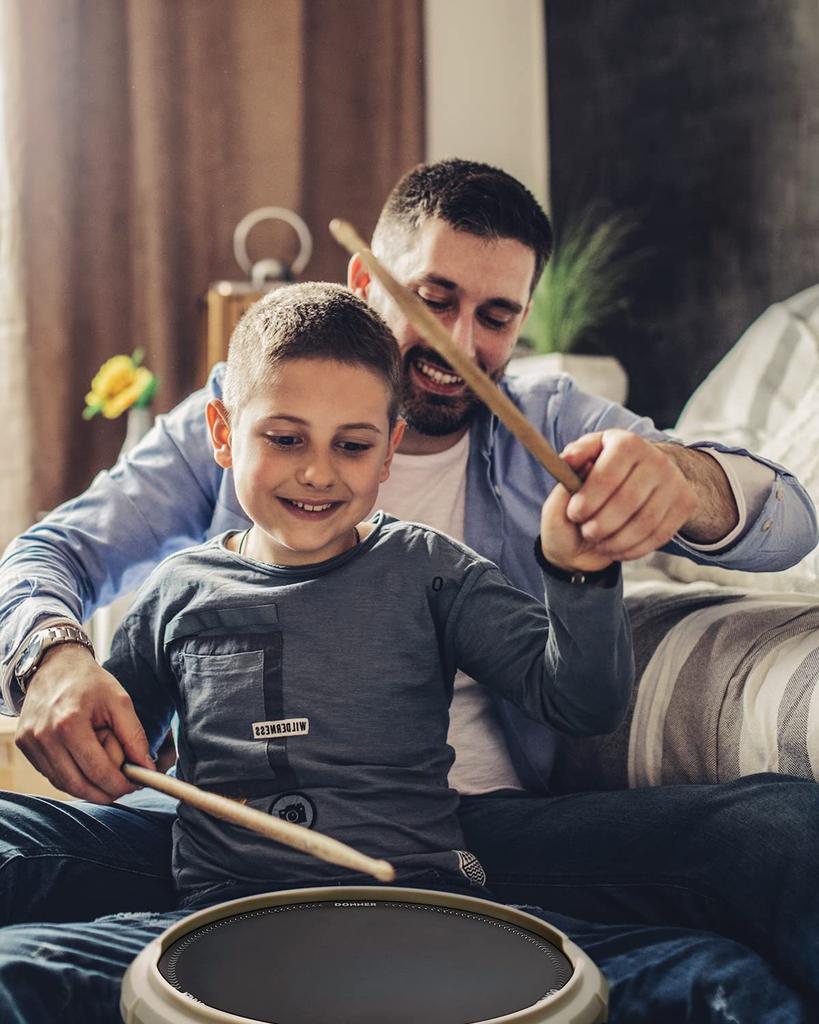 Donner Drum Practice Pad, Silencer Pad, Training Drum with Removable Ball Box, Includes Sheet Music and Drumsticks, Suitable for Students, Adults, and