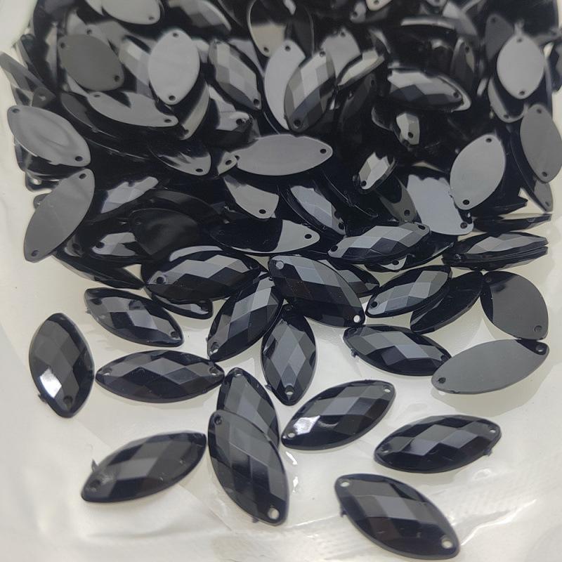 Ručně šité samolepky na taneční oblečení s kamínky, nepravidelné/kulaté tvary kapky vody, smíšené styly pro černé bazénové soutěže