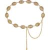 TOPACC Gold Chain Belts for Women Fashion Thick Metal Link Waist Belt | Chunky Adjustable Gold Belt for Dresses Jeans Pants Country Concerts Cowgirl