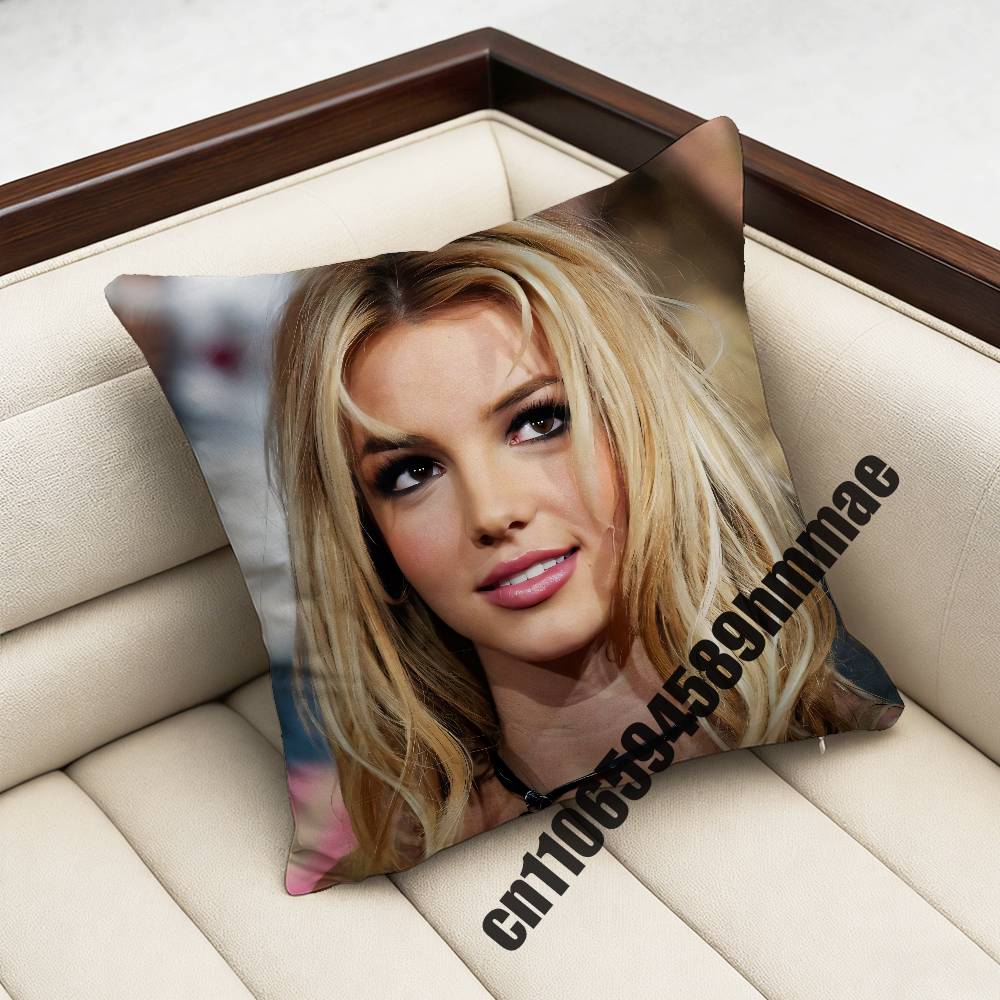 For American Singer B-Britney Spears Throw Pillow Case Sham 45X45Cm 35X35Cm Square Bedroom Pillowcase Cushion Cover