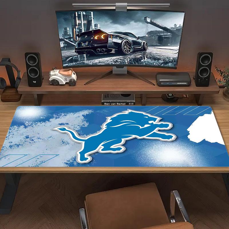 Detroit Lions Color Mouse Pad Large Gaming Table Cushion Non-slip Laptop Tablet Big Mousepad XXL Mat Mini PC Playmat With Lock Edge