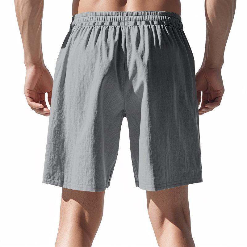 New summer style men's shorts for outer wear, loose beach casual solid color versatile trousers