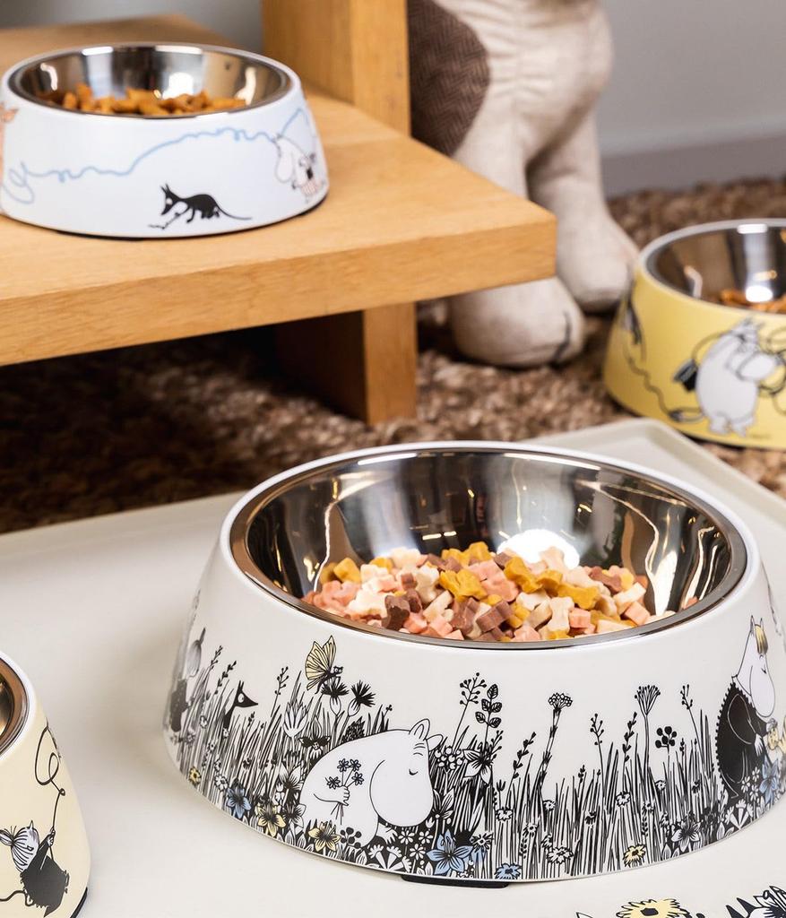 Muurla Moomin Pet Food Bowl L Gray X 68mm MRA150003 Approx. 220mm