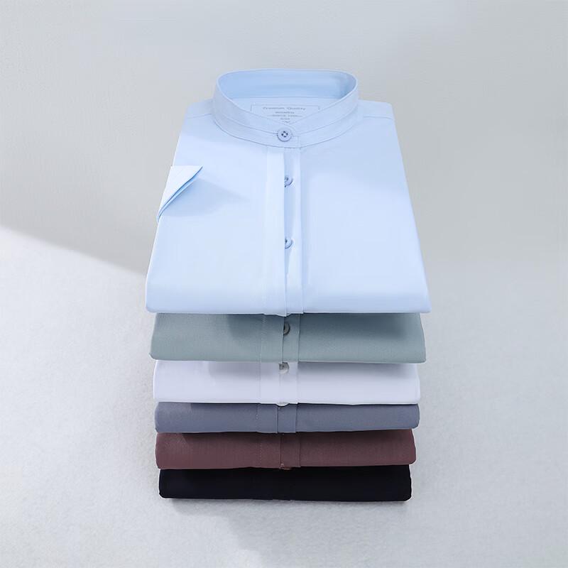 Tluoman Unisex Wrinkle-Resistant Short-Sleeve Work Shirt