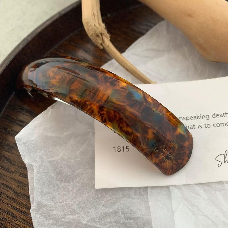 Milk Coffee Color Vintage Hair Clip Korean Spring Clip Ponytail Hodler Back of The Head Shark Clip Hair Styling Accessories New