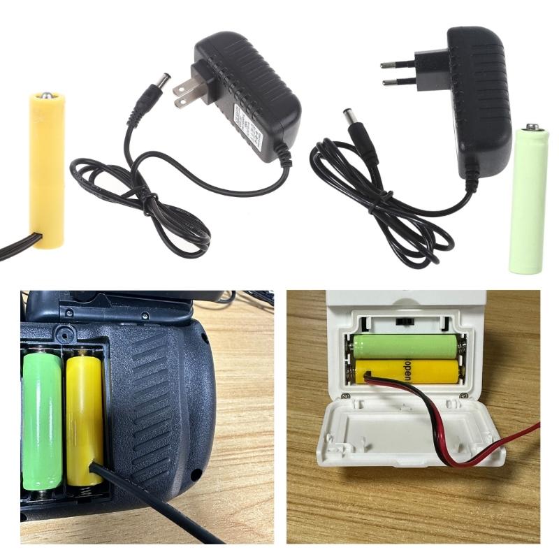 AAA Battery Eliminators Replace 2XAAA Batteries Power Supply Adapter for LED Fairy Light Thermostat Table Lamp Clocks