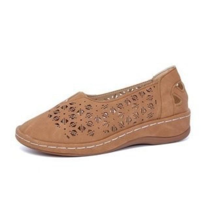 Elegant Women's Non-slip Loafers Sandals - Casual Hollow Out Breathable Fashion Hundreds of Comfortable Cushioned Flat Shoes