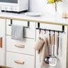 Stainless Steel Bathroom Kitchen Cabinet Rag Shelf Dishcloth Hanger Single Pole Towel Rack Over Door Back Type Hanging Holder
