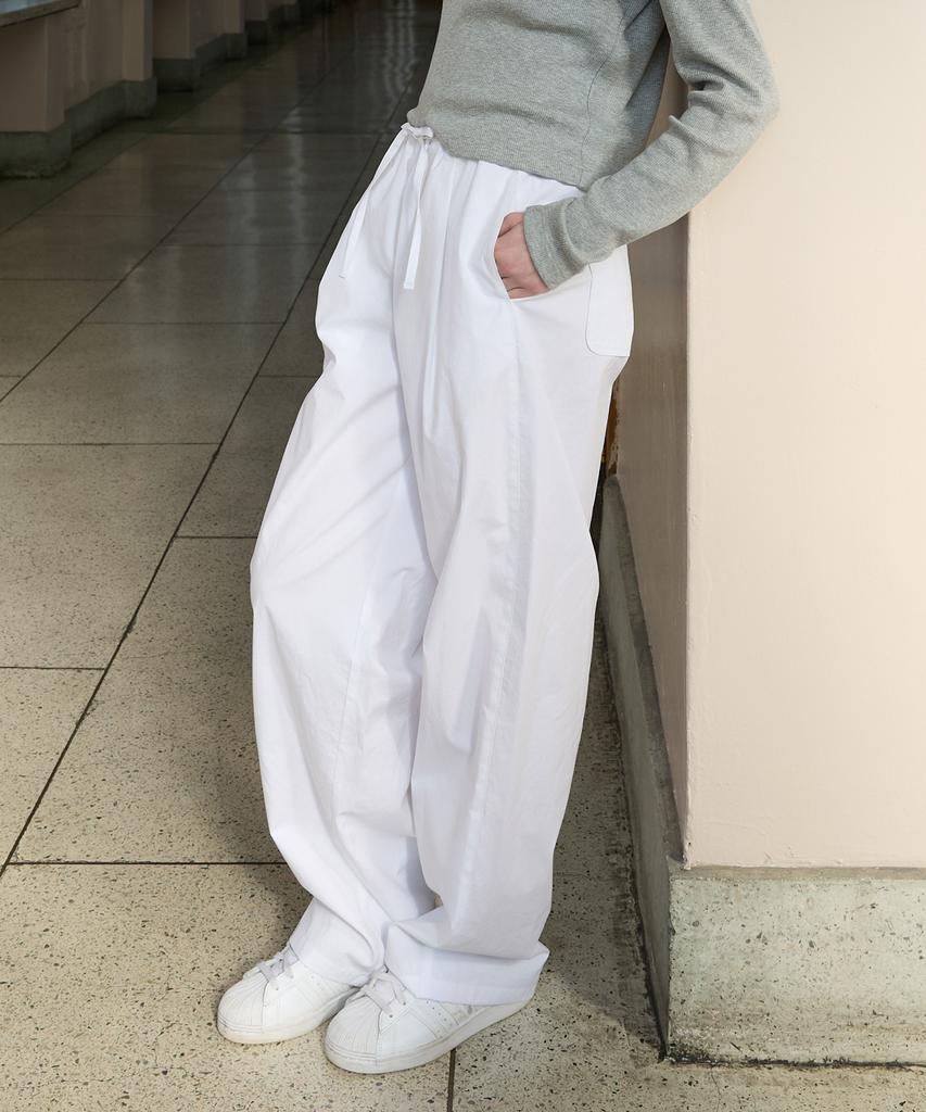 Tudument Relaxed String Pants White