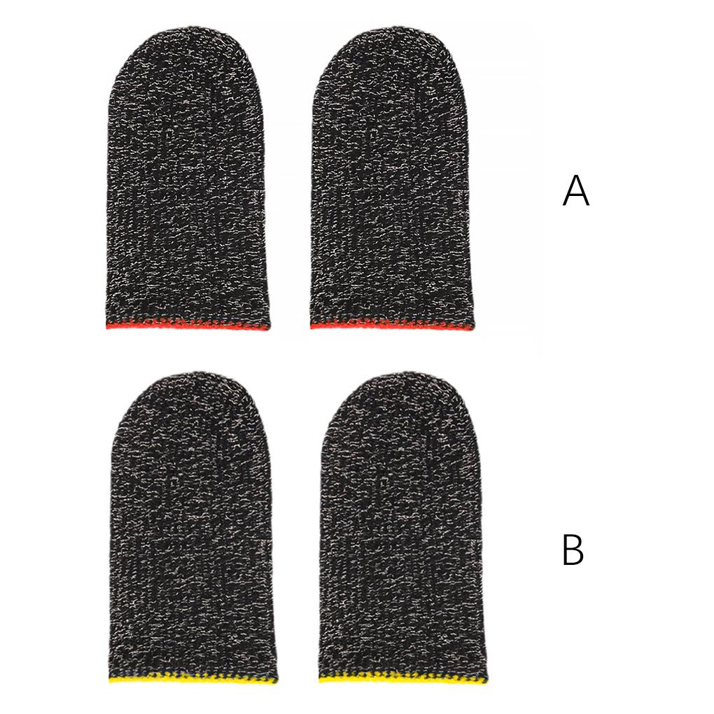 2Pcs Game Fingertip Sleeves Sweat Proof Anti-slip Breathable Screen Protective Gloves Kit Portable Gaming Parts