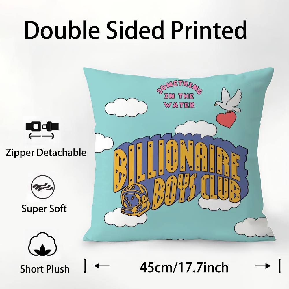 B-Billionaire Boys Club Örngott Plyschtyg Mjukt Dubbelsidigt Tryck Soffkuddfodral Prydnadskuddfodral