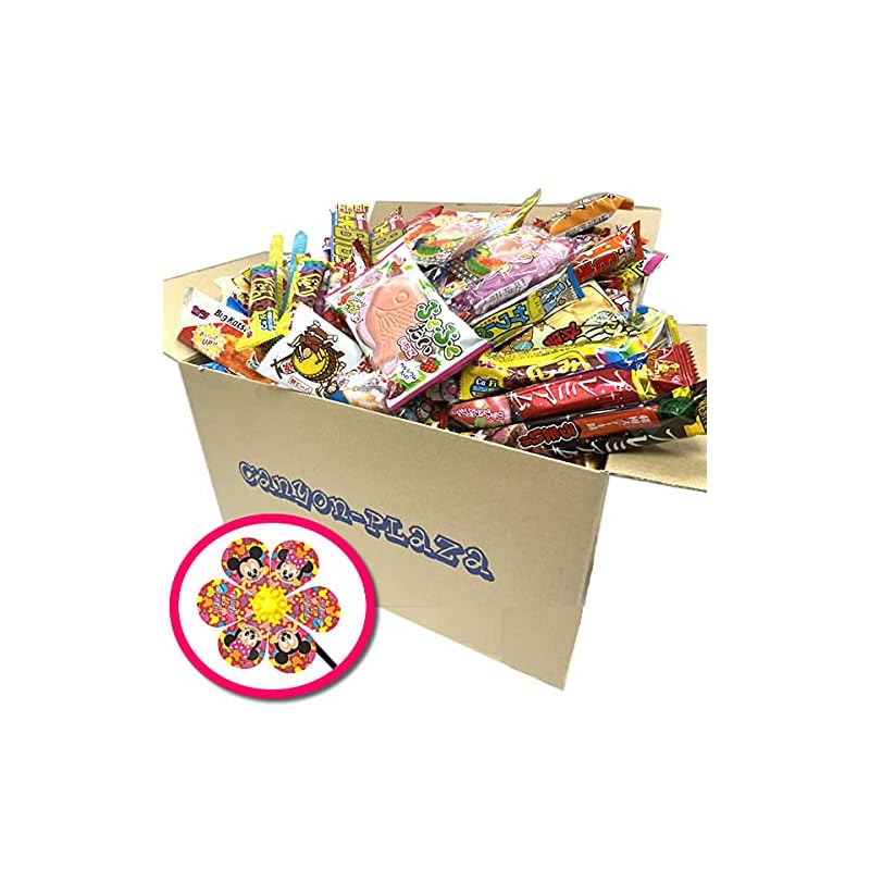 

Dagashi Assortment 150-piece candy Sweets set, Tokyo limited & Premium Umaibo, squishy Thai chocolate included *Gum not included] One Disney windmill,