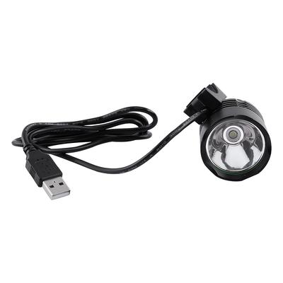 Ūdensizturīgs 1200LM USB Velosipēda Priekšējais Lukturis Lāpa Gaismas Stroboskops Priekšējais Lukturis Lampa(Melns)