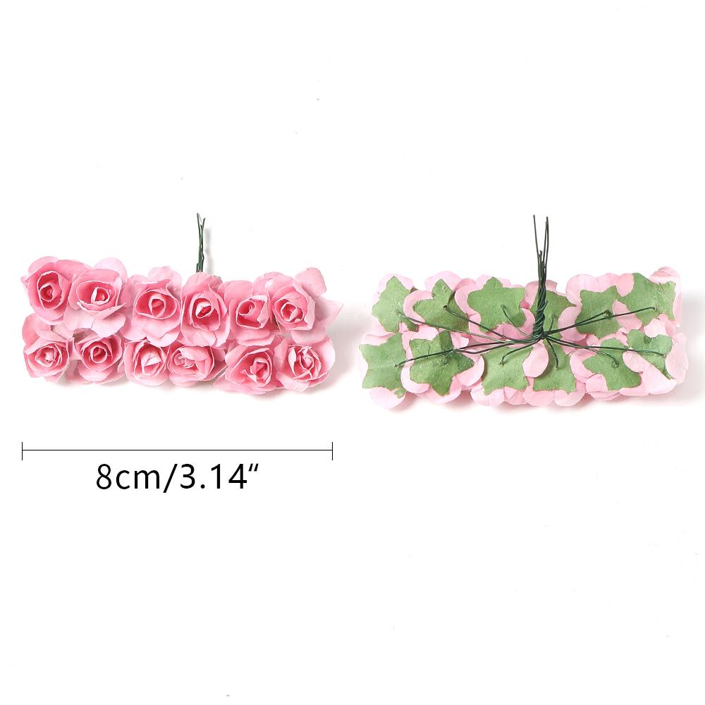 144Pcs Artificial Rose Bouquets Paper Fake Flowers Home Room Decor Wedding Decoration Christmas Navidad 2025 New Year DIY Wreath