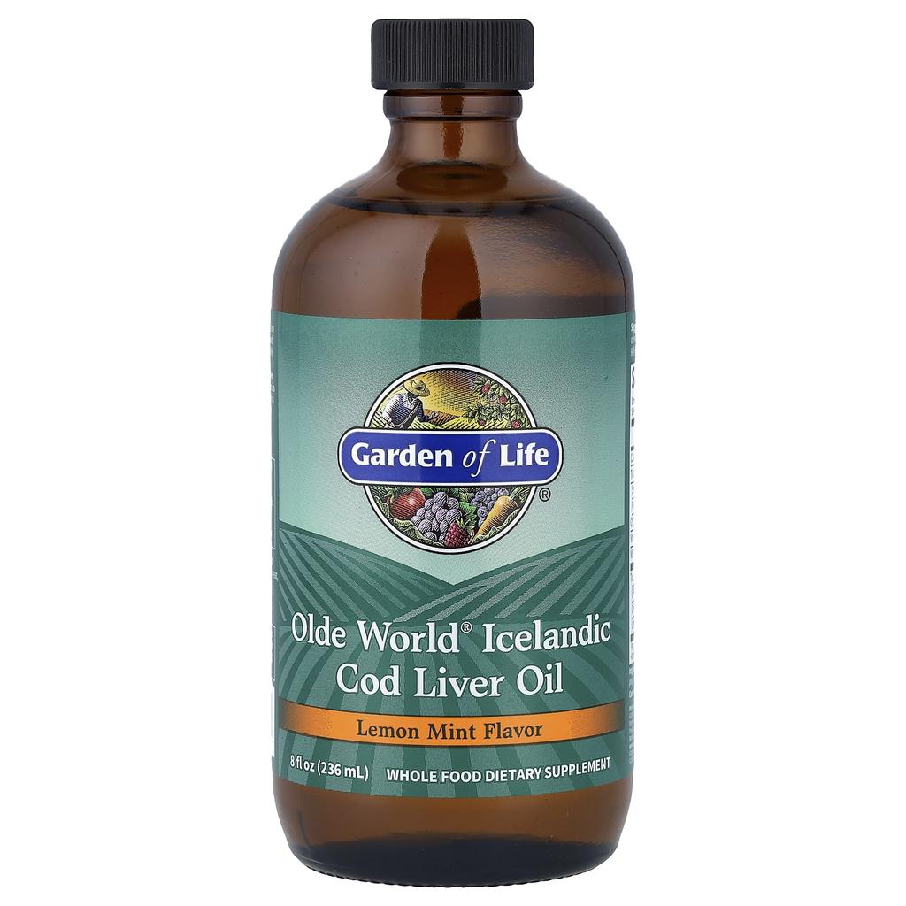 Old World® Iceland Cod Liver Oil, Lemon Mint, 236 Ml (8 Fl Oz)