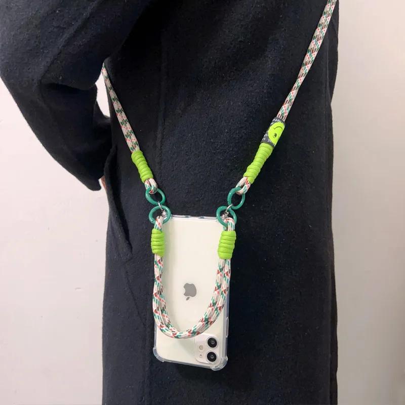 Crossbody Necklace Lanyard Transparent Phone Case for Iphone 15 14 13 11 12 Pro Max MiNi XR X XS 7 8 Plus SE 2020 Soft Cover