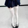 Velvet JK Pantyhose Sexy Long Socks Pure Desire White Silk Subculture Summer Thin Strap One Piece Knee Socks