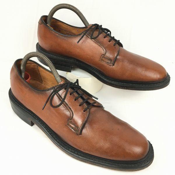 

70s-80s USA Vintage Rare BRITISH WALKERS Plain Toe Business Shoes Brown size 9D 26.5-27.0 Men s