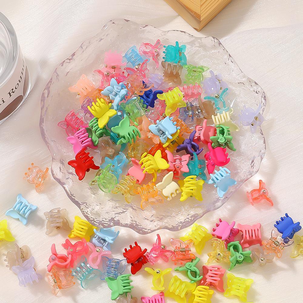 10Pcs Colorful Butterfly Mini Hair Clip Claw Grip Barrettes Clamps Girls Hairpin Claw Clip Hair Styling Accessories