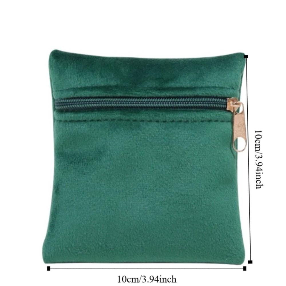 Double-Sided Zipper Jewelry Pouch Zipper Closure Jewelry Storage Bag  Jewelry Packaging