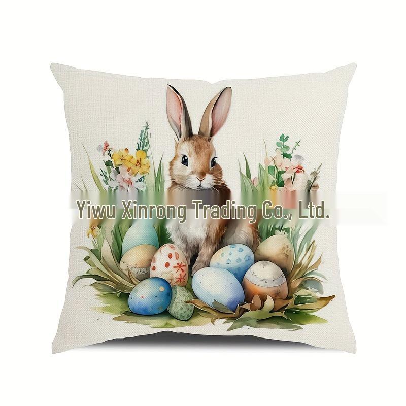 Popular Easter Cartoon Rabbit Sofa Cushion Cover for Home Decoration