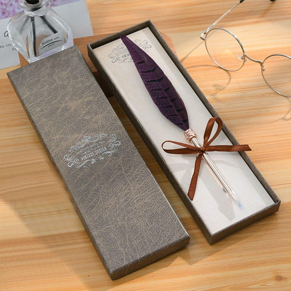 Gift School Office Students Quill Pen Gift Boxed ball-point pen Boxed Ballpoint Pen Neutral Gel Pen