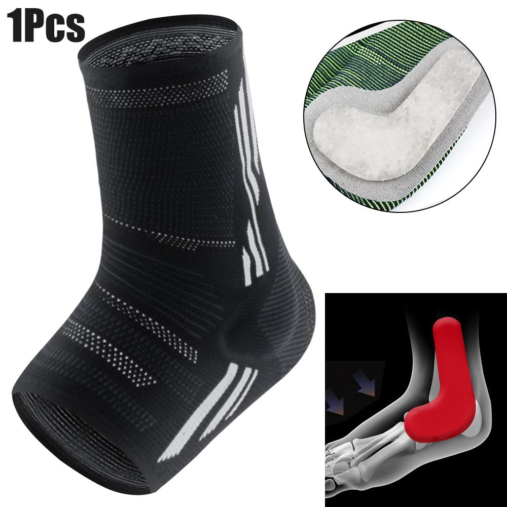 1Pcs Ankle Compression Sleeve for Women Men Ankle Brace with Silicone Gel  Toeless Compression Sock