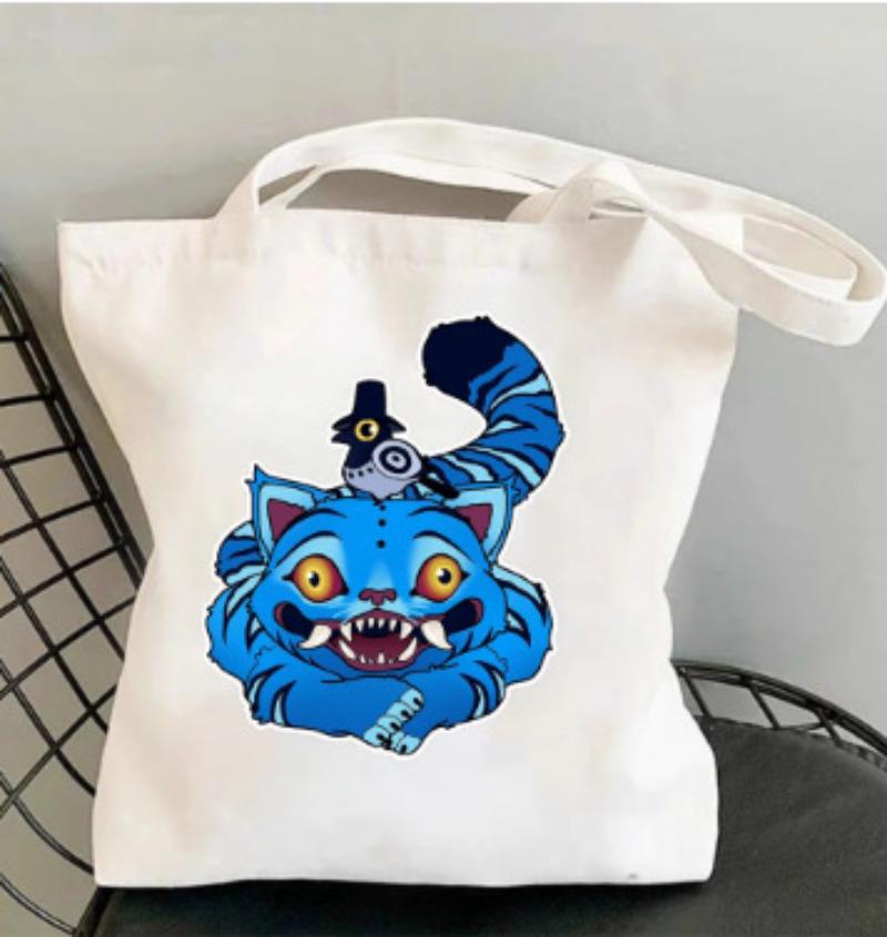 

Горячая распродажа KPOP Сумка-шоппер из парусины с принтом тигра 35*40 Повседневная наплечная сумка 35X40CM