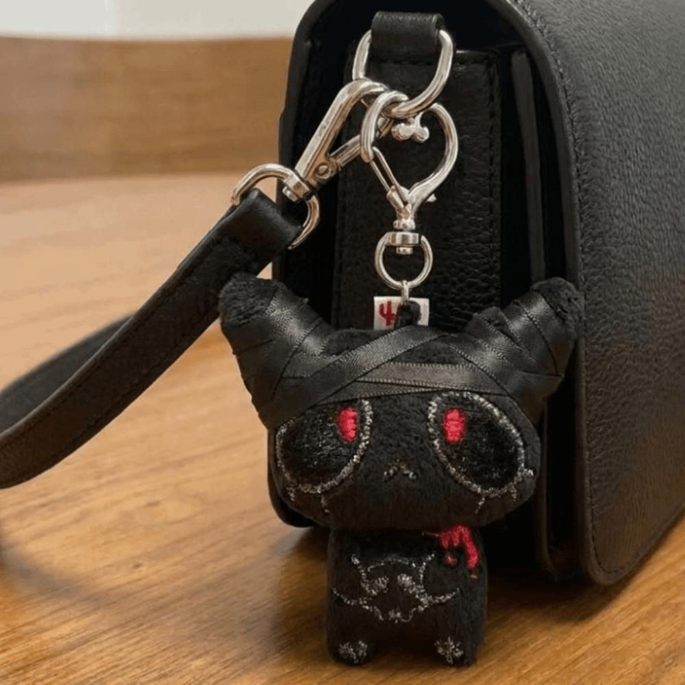 Unisex Dark Ghost Plush Keychain Creepy Bloody Halloween Bag Pendant Scary Accessories Cosplay