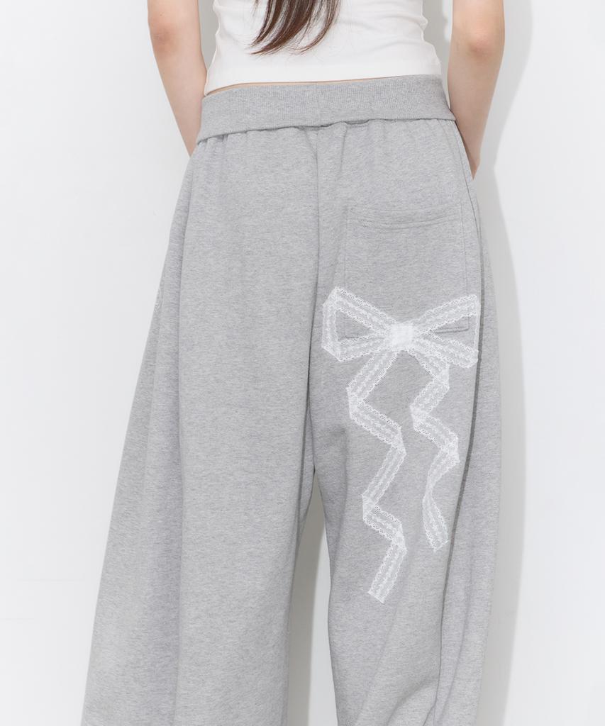 ILLIGO Lace Ribbon Sweatpants Melange