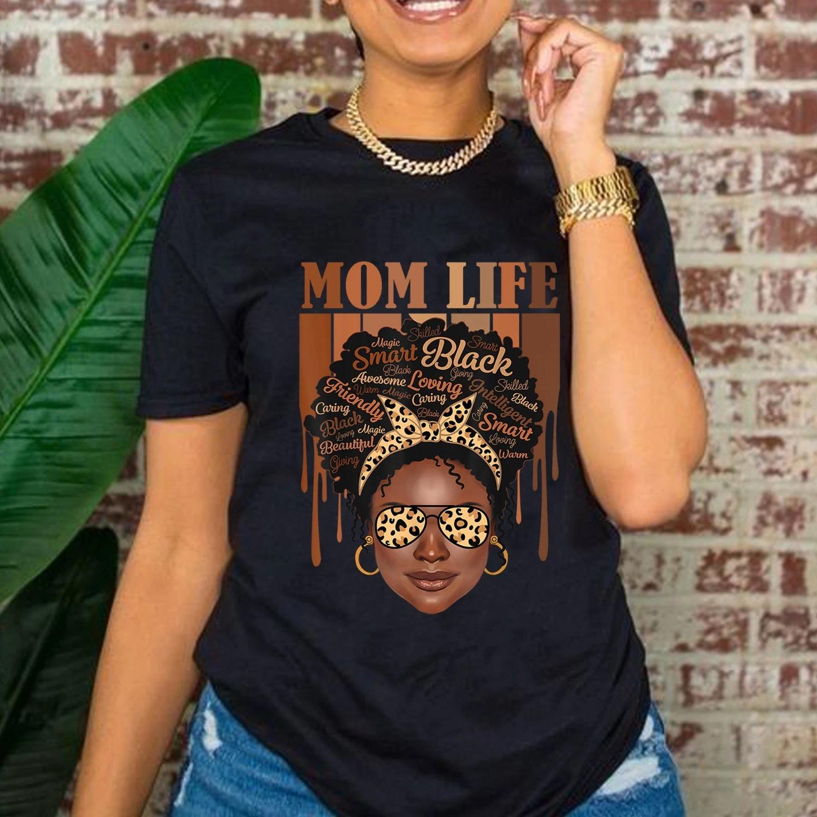 Retro Black Mom Life Tee, Proud Black Mama T-shirt, Mother s Day Gift for Wife S