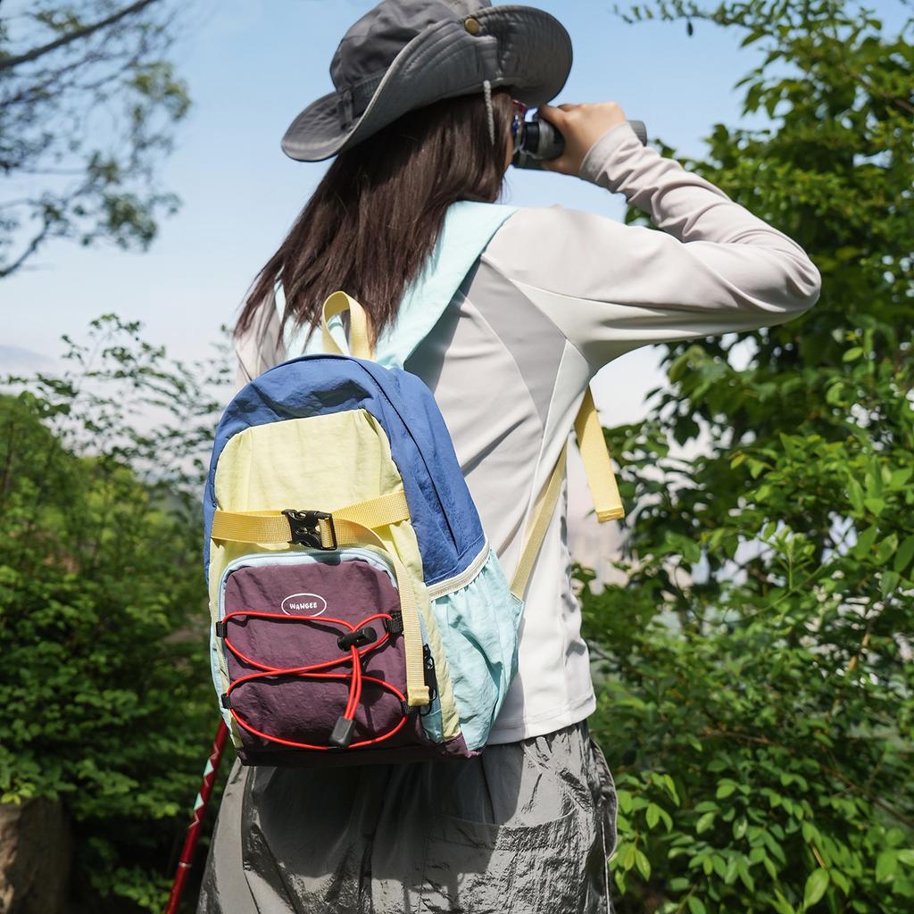 Schoolbag outdoor sports backpack new dopamine color scheme high value backpack versatile casual light hiking mountaineering bag