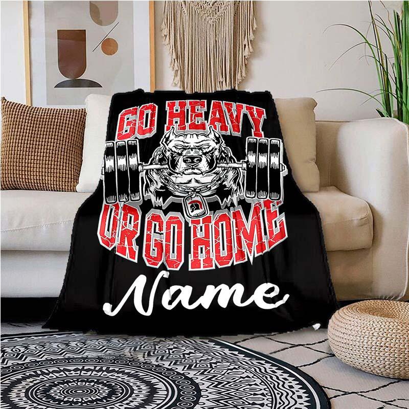 Go For Exercise Customize Your Name Blanket Warm Comfortable Soft Blanket For Chair Office Sofa Bed Sofa Office Camping Suitable For Gifting Relatives