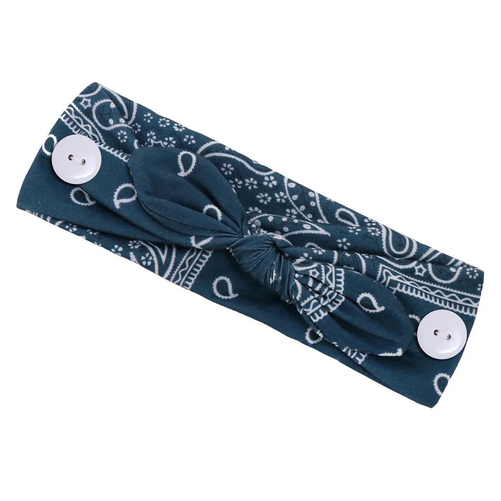 Paisley Print Headbands Bohemia Women Hair Bands Soft Elastic Headwear Fashion Scrunchies Turban Twisted Knotted Headwrap Girls