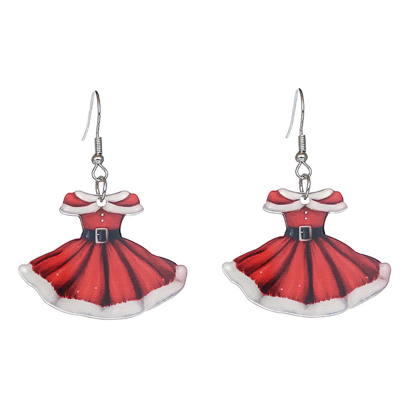 

Різдвяні сережки-келихи для вина, фестивальна акрилова біжутерія, сережки-підвіски для різдвяної сукні для жінок, подарунок для святкової вечірки A