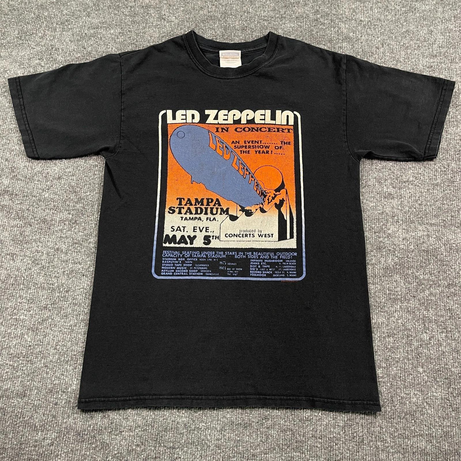 

Винтажная футболка с концерта рок-группы Led-Zeppelin 2004 года, размер S, 18x26, Стадион Tampa 2XL