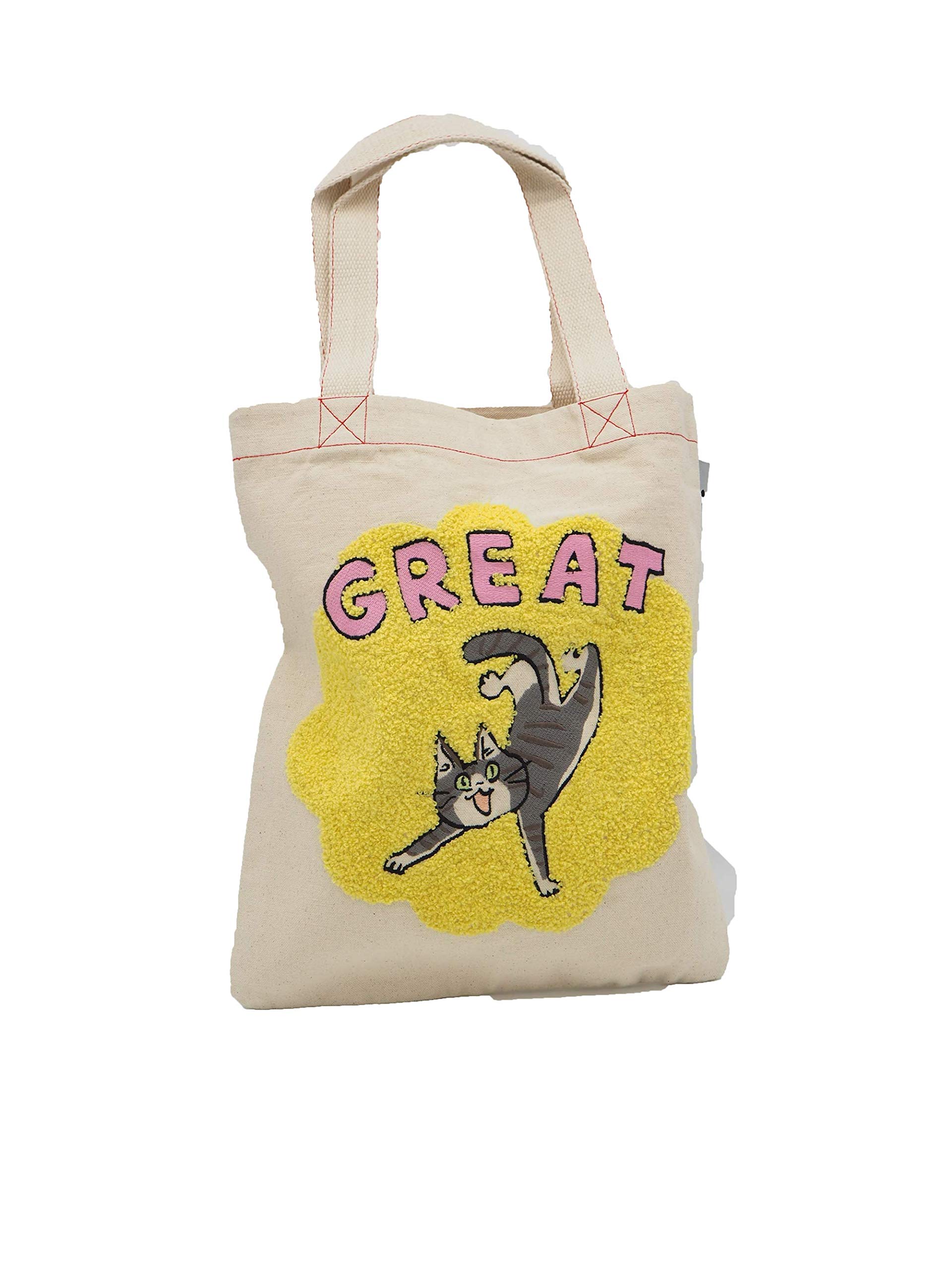 

Вышитая сумка-тоут Kumamine, Телефонный кот, ОТЛИЧНО