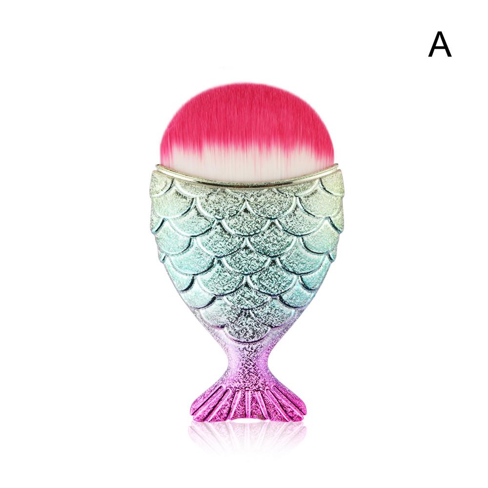 Buy 1pcs Fish Scale Makeup Brush Fishtail Bottom Powder Cosmetic at