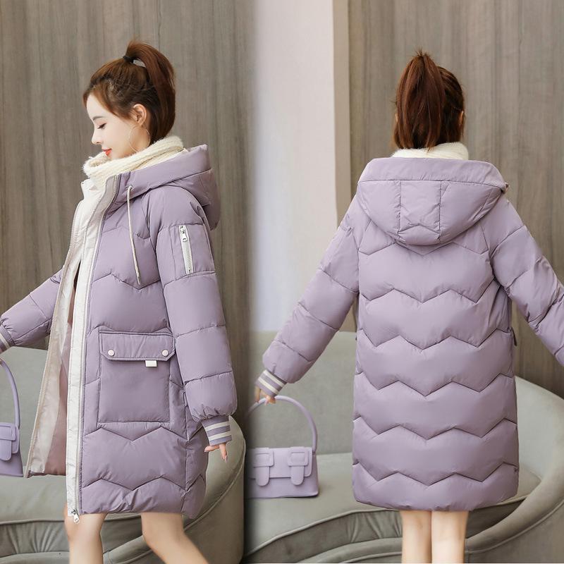 Long cotton-padded women's, new women's cotton-padded clothes loose large size women's cotton-padded jackets bread clothes winter women's jackets