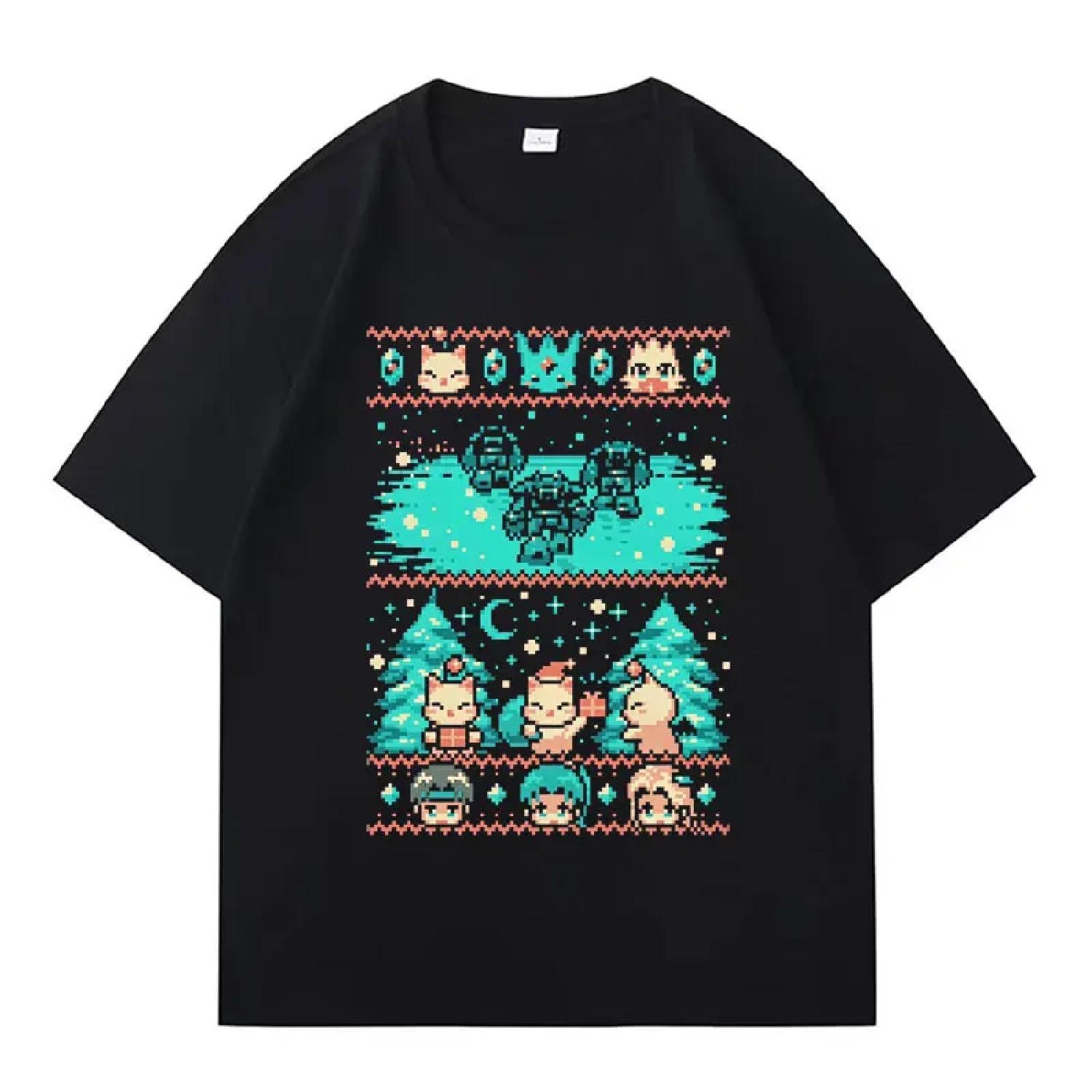 

Funny Game Meme T-shirt Men Women High Quality Short Sleeve Oversized Tshirts Summer Harajuku Streetwear Pure Cotton Y2K T Shirt XXXXXL чорний