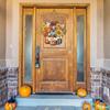 Thanksgiving Autumn Wooden Maple Leaf Welcome Door Sign Hanging Door Decoration 2D