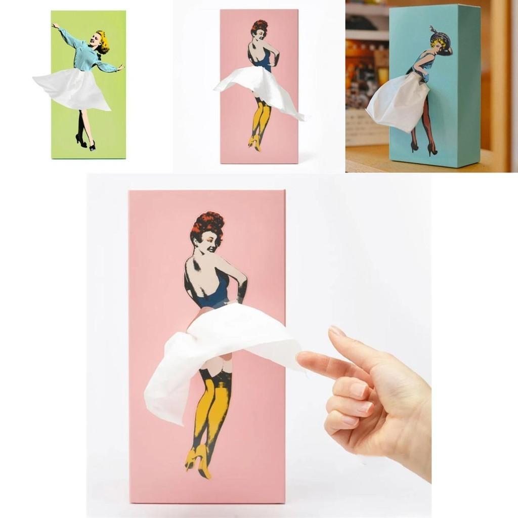 Fustă elegantă Marilyn Monroe Cutie de șervețele pentru fete Suport decorativ din carton pentru hârtie