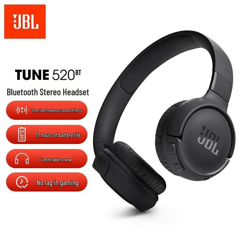 JBL Tune 520BT Wireless Bluetooth Over-Ear Headphones