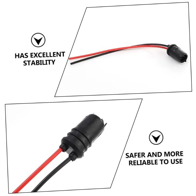 Car T10 Lamp Holders Brake Tail Instrument Lamp Sockets Round Lamp Socket Safety Flame Retardant Material Auto Parts