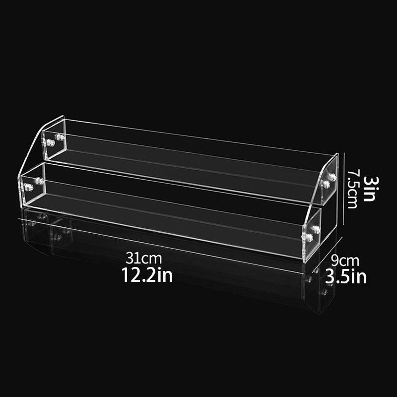 Clear Acrylic Cosmetic Storage Holder with Multiple Compartments for Nail Polishes and Lipsticks