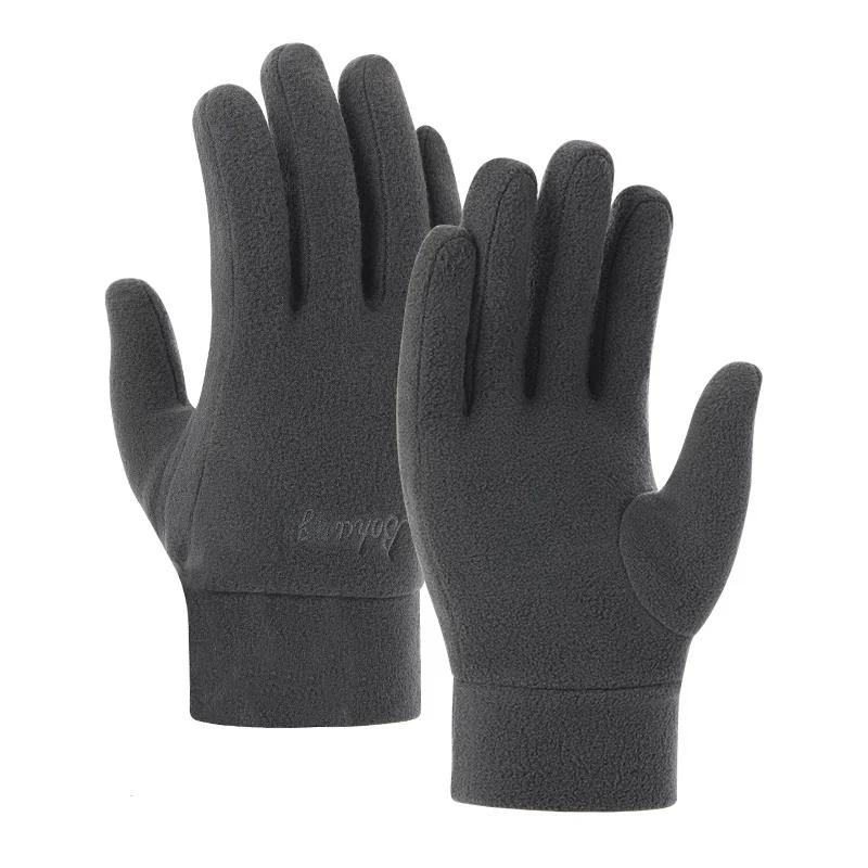 New Winter Fleece Gloves Men Women Thermal Fleece Cold Resistance Wind Waterproof Warm Outdoor Cycling Ski Touchscreen Mitten