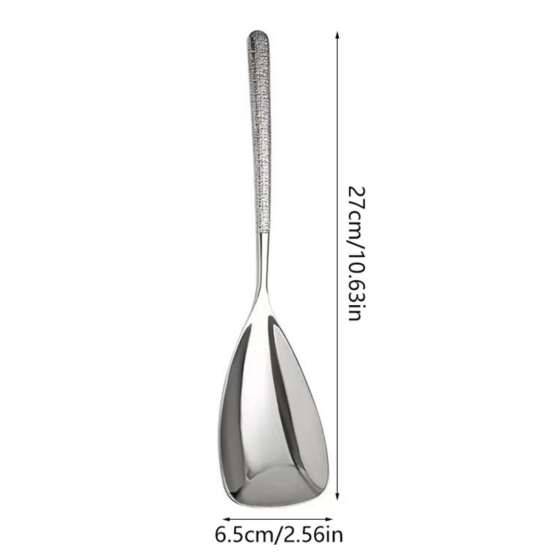 Kitchen Dinner Dish Soup Rice Shovel Western Restaurant Bar Public Spoon Large Stainless Steel Tableware Buffet Serving Spoon
