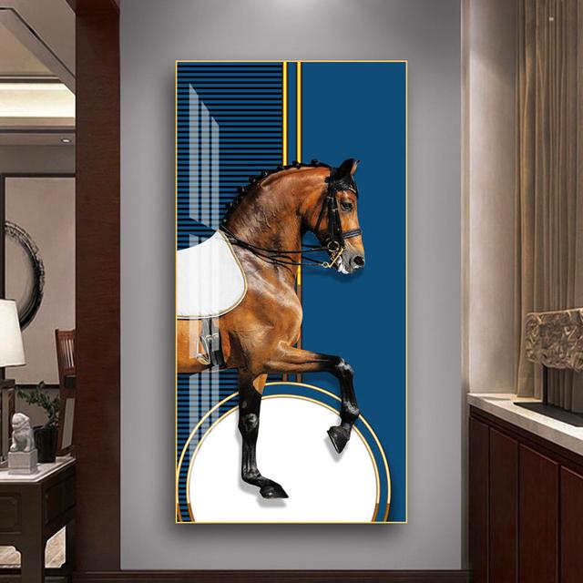 

Роскошный придворный конь, холст, картина, постеры с животными, настенное искусство, коричневый конь, фотографии, принты для украшения крыльца, Настенный декор, Cuadros 60cm×150cm NoFrame