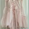 50970 Floral Mesh Nightgown with Bowknot and Removable Pads